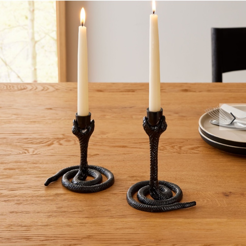 West Elm Metal Snake Taper Holders
